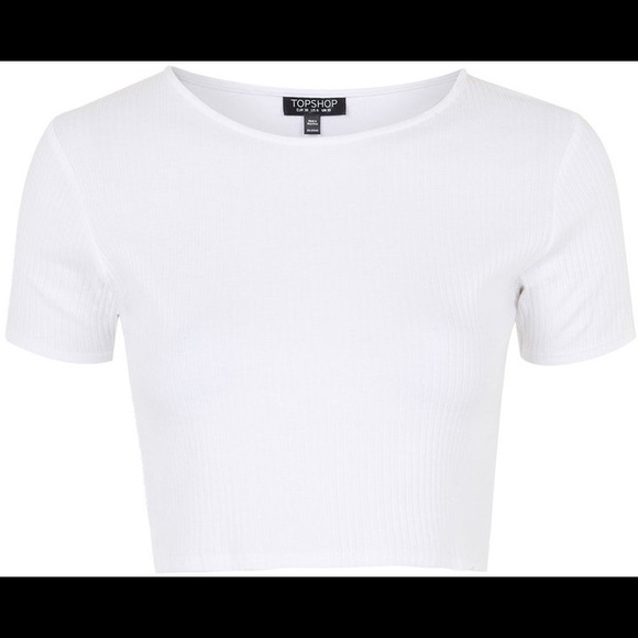 TOPSHOP WHITE CROPPED TOP - Picture 3 of 5